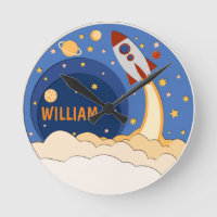 Rocket ship In Space Cute Personalised Nursery