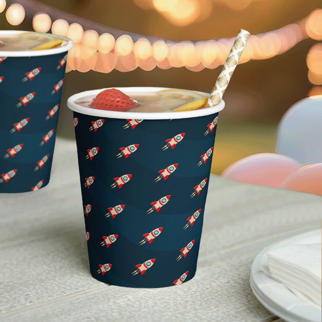 Rocket Ship Pattern Paper Cups (Creator Uploaded)