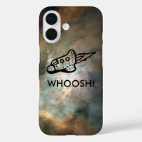Rocket Ship Pictogram in Space Nebula