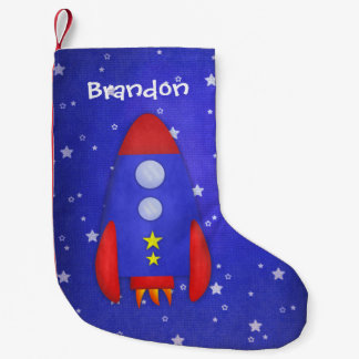 Rocket Ship Small Christmas Stocking
