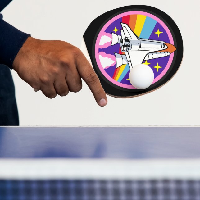 ROCKET SHIP SPACE RETRO PING PONG PADDLE (Insitu)