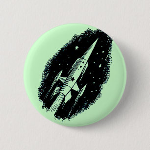 Rocket Ship X-11 6 Cm Round Badge
