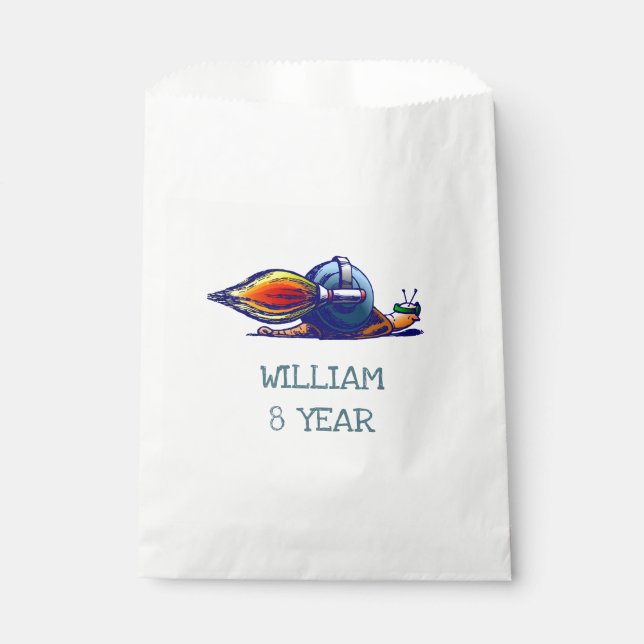 Rocket Snail Favour Bag (Front)