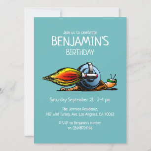 Rocket Snail's Party Invitation