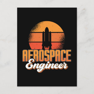 Rocket Space Aerospace Engineer Engineering Holiday Postcard