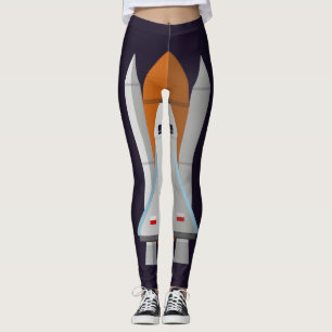 rocket space universe spaceship leggings