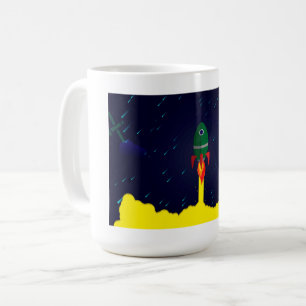 Rocket spaceship astrology astronaut coffee mug