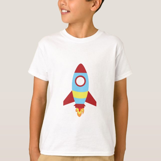 Rocket Spaceship Launching T-Shirt (Front)
