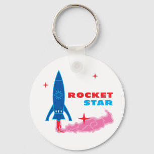 Rocket Star Key Ring
