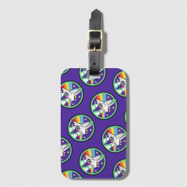 Rocket to the Moon Luggage Tag (Front Vertical)