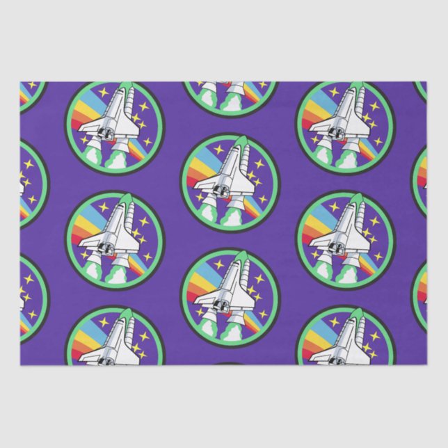 Rocket to the Moon Tissue Paper (Front)