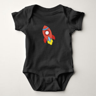Rocket To The Moon Universe Flying Universe Baby Bodysuit