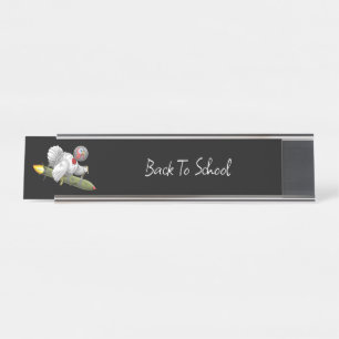 Rocket Turkey Back to School Desk Name Plate