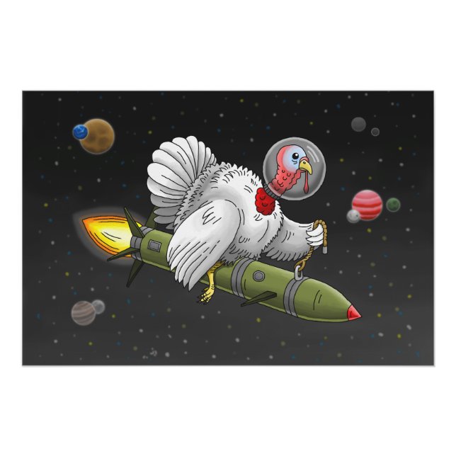 Rocket Turkey Back to School Poster (Front)