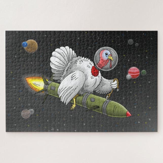 Rocket Turkey's journey through space Jigsaw Puzzle (Horizontal)