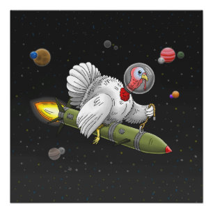Rocket Turkey's Thanksgiving Flight Poster