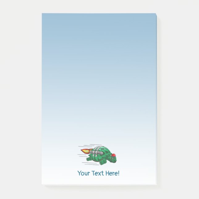 Rocket Turtle's Jetpack Ride Post-it Notes (Front)