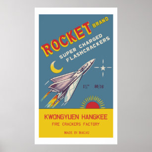 Rocket (Vintage Chinese Firecracker) Posters