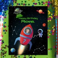 Rocket with Photo | UFO Alien Birthday Astronaut 