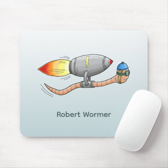 Rocket Worm Mouse Pad (With Mouse)