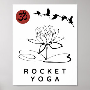 Rocket Yoga Instructor Rocket Yoga Beginner Design Poster
