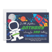 Rocketman 5x7 Birthday Invite