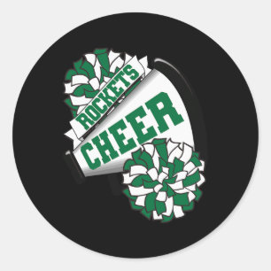 Rockets Cheer Ck To School Cheerleading Spirit G Classic Round Sticker