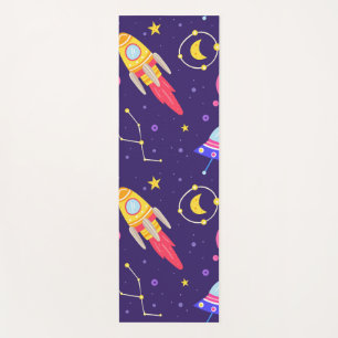 Rockets Fly To The Moon Children Pattern Yoga Mat