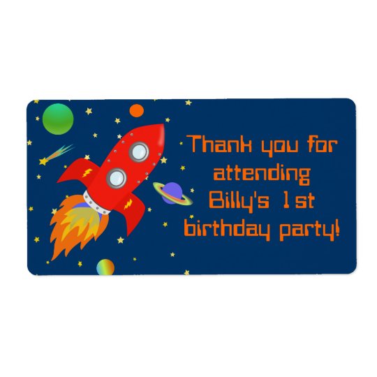 Rocketship Gift Favour Label Shipping Label