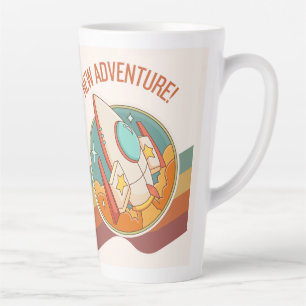 rocketship new adventure latte mug