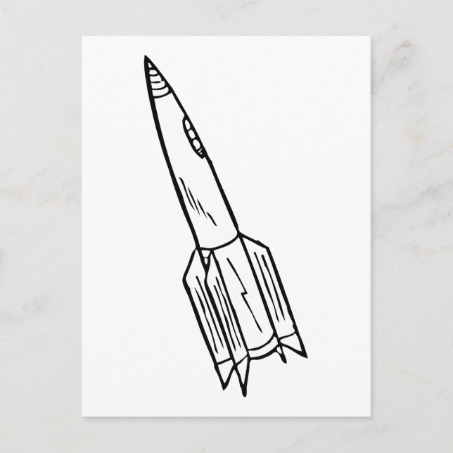 Rocketship Postcard (Front)