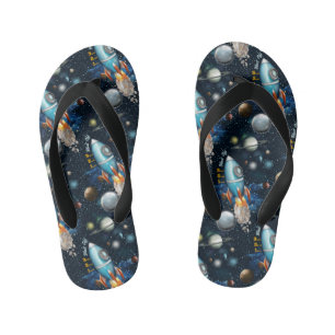 Rocketship Space Adventure Kid's Thongs