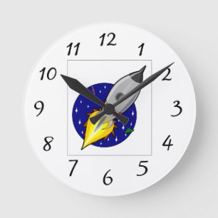 ROCKETSHIP SPACESHIP CLOCKS