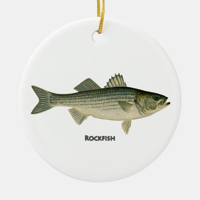 Rockfish Logo Ceramic Ornament (Front)