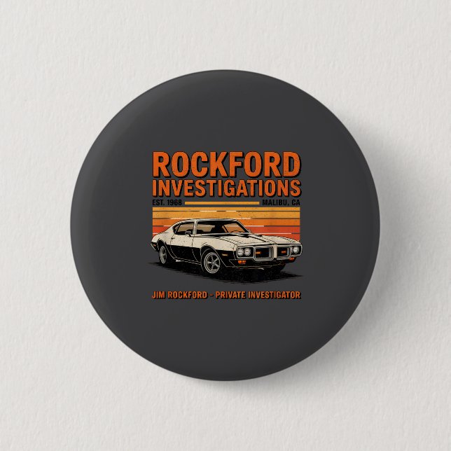 Rockford Detective Agency - Rockford Files  6 Cm Round Badge (Front)