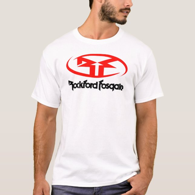 Rockford Fosgate Car Audio Amplifer Funny Logo T-Shirt (Front)