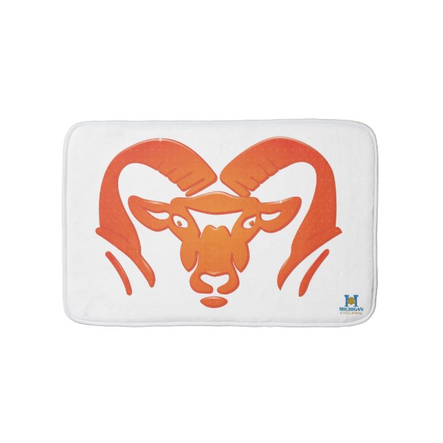Rockford Rams #4 Bath Mat (Front)