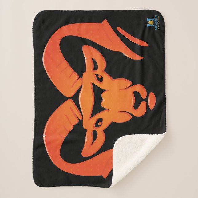 Rockford Rams #4 Sherpa Blanket (Front)