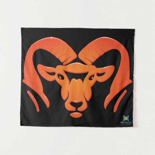Rockford Rams #4 Tapestry (Front (Horizontal))