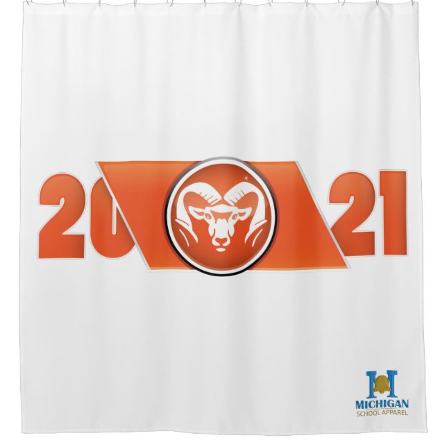 Rockford Rams #5 Shower Curtain (Front)