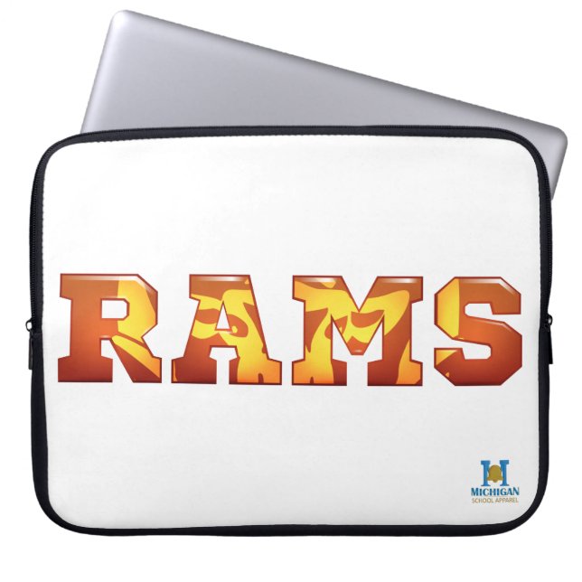 Rockford Rams Laptop Sleeve (Front)