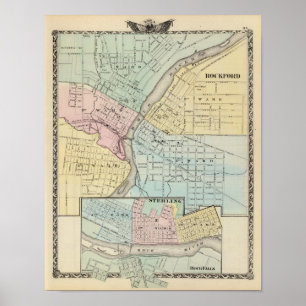 Rockford, Sterling and Rock Falls Poster