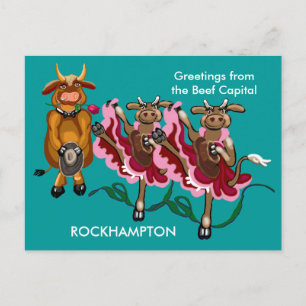 Rockhampton cows and bulls beef capital postcard