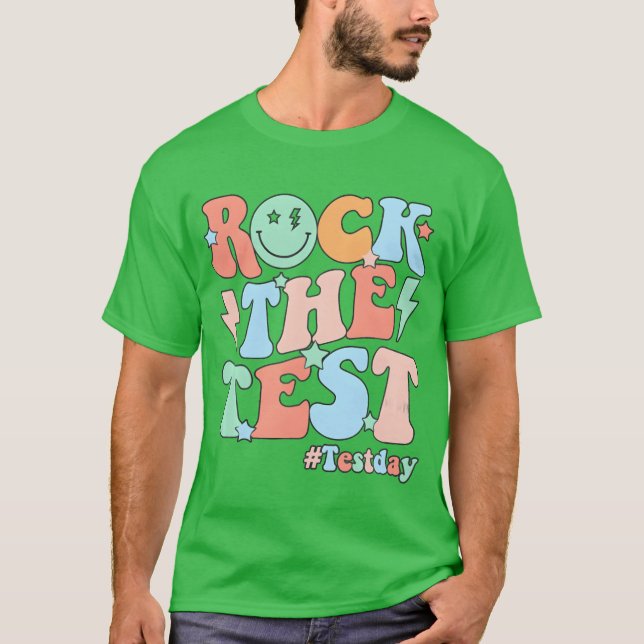 Rockheestesting Day Retro Motivational boy T-Shirt (Front)
