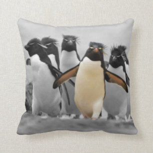 Rockhopper Penguins Cushion
