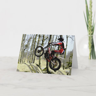 Rockhopping trials rider birthday card