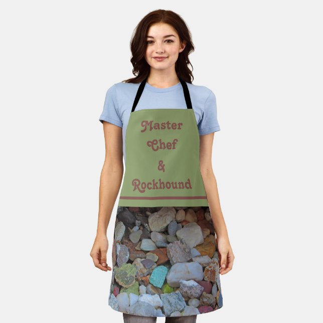 Rockhound Colourful Rocks Photo Nature Master Chef Apron (Worn)
