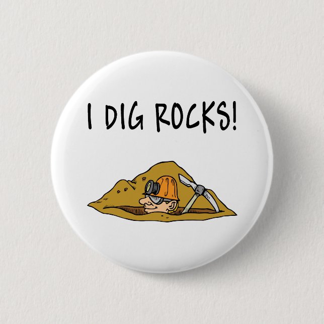 Rockhound Gift Item 6 Cm Round Badge (Front)