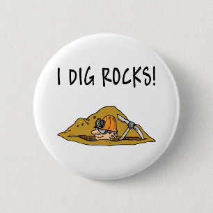 Rockhound Gift Item 6 Cm Round Badge