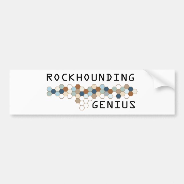 Rockhounding Genius Bumper Sticker (Front)